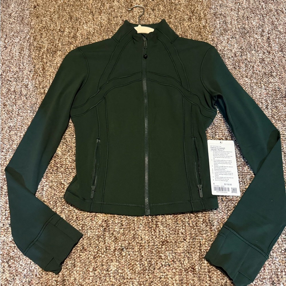 Define Cropped Jacket in legacy green